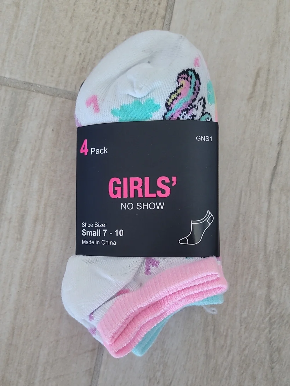 Girls' No-Show Sock Pack - Pink, White, Teal, Mint